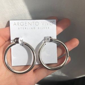 Sterling silver hoop earrings